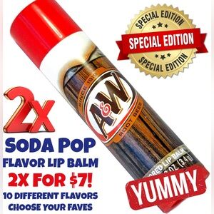 Authentic 2X  A&W ROOT-BEER Flavored Lip Doftening Balm